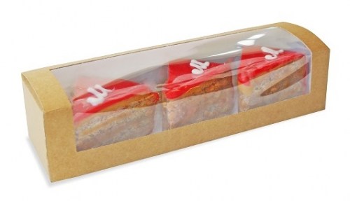 Pastry Window Box (Χάρτινο Κουτί Kraft  με Διάφανο Παράθυρο)